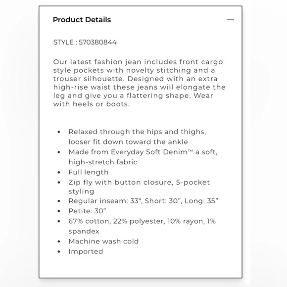 NWT White House Black Market Extra High-Rise Novelty Pocket Trouser Jeans 8 - Picture 8 of 8